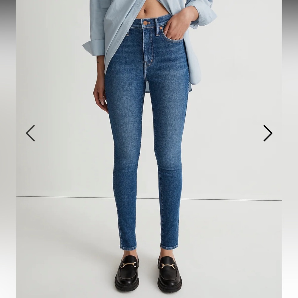 Madewell 10” High Rise Skinny Jeans - Eardley wash - size 28T (tall)